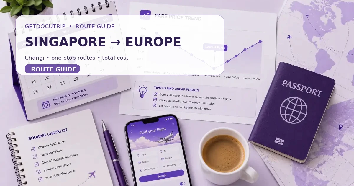 Singapore to Europe Flights: Compare Routes, Transit, and Total Cost