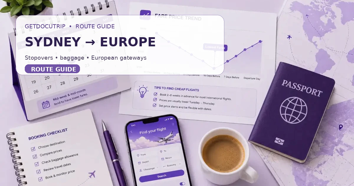 Sydney to Europe Flights: Routes, Stopovers, and Visa Planning