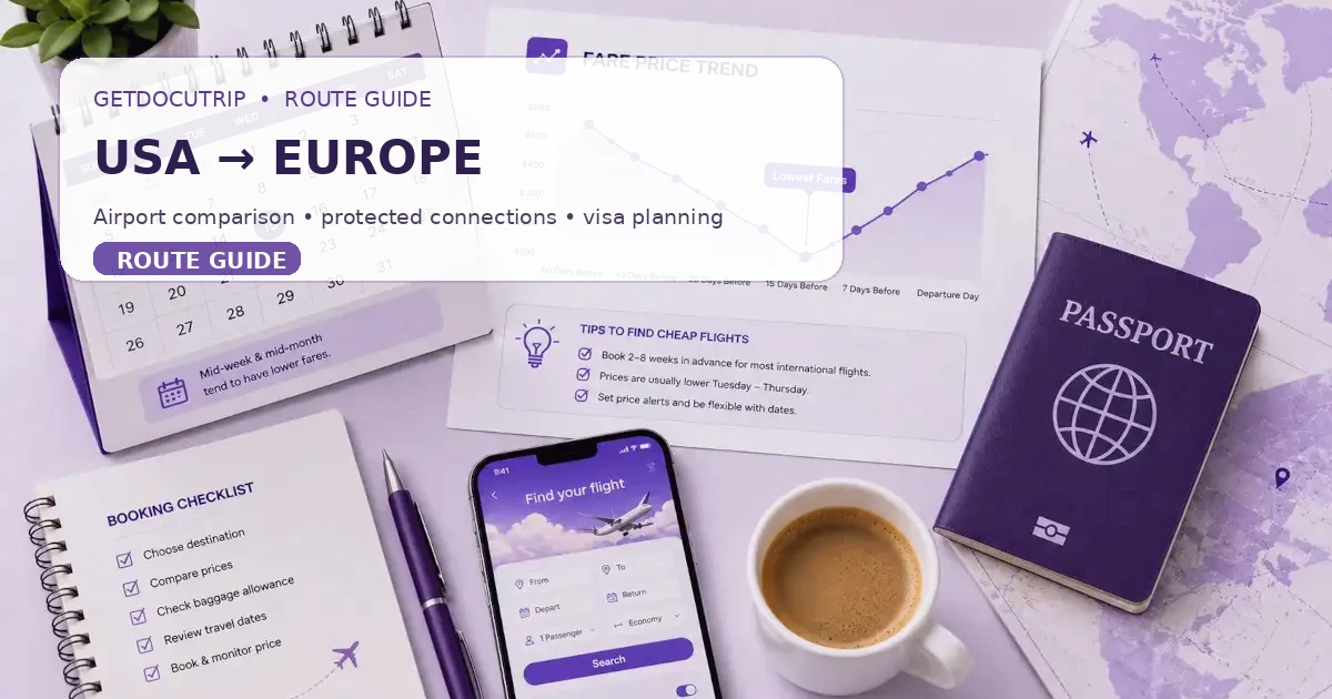 Flights from the USA to Europe: Airports, Routes, and Entry Documents